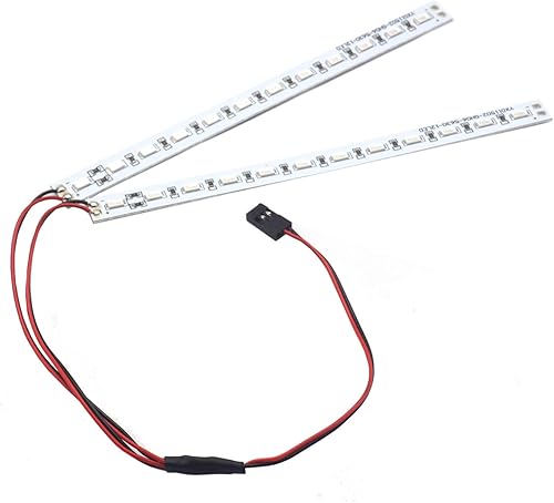 Tira decorativa de aluminio para chasis RC de 24 LED, 6 V, compatible con HSP HPI Recat Racing 18 110 RC Car Crawler Buggy Truck (azul)