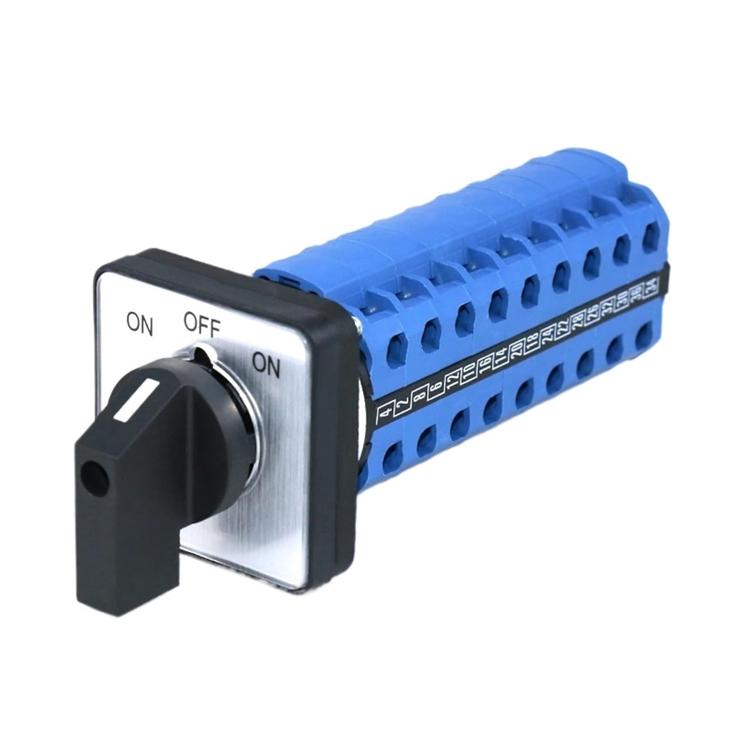 SZW26/LW26-20 ON-Off-ON 3 Position 36 Terminals 20A Transfer Changeover Cam Universal Selector Switch 64X64 48X48 mm Panel(ON Off ON 64X64mm)