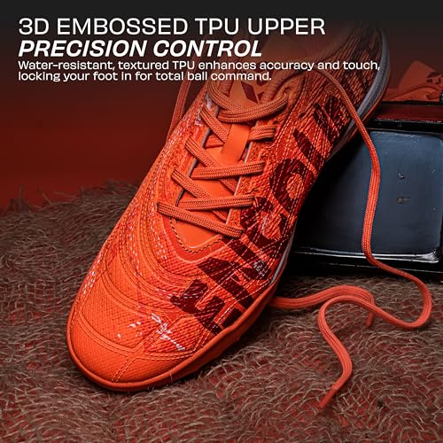 Image of Nivia Encounter Retro Turf Football Shoes for Men, Duofoam Cushioning, TPU 3D Embossed Upper, Rubber Studs for Turf, Lightweight Football Shoes for Artificial Ground