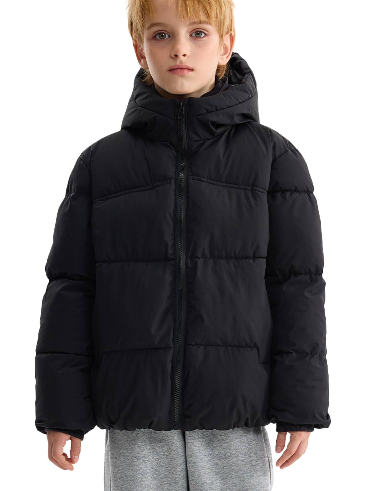 Happy Cherry - Cappotto Caldo Inverno con Cappuccio Ragazzo Ragazza Giacca Imbottita Bambini Ragazze Vestiti spessi Caldi per Neve All'aperto - 5-12 Anni