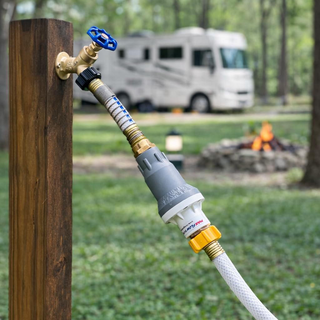 Max Flow RV - Regolatore di pressione dell'acqua - Pressione dell'acqua sicura senza limitare la portata di flusso.