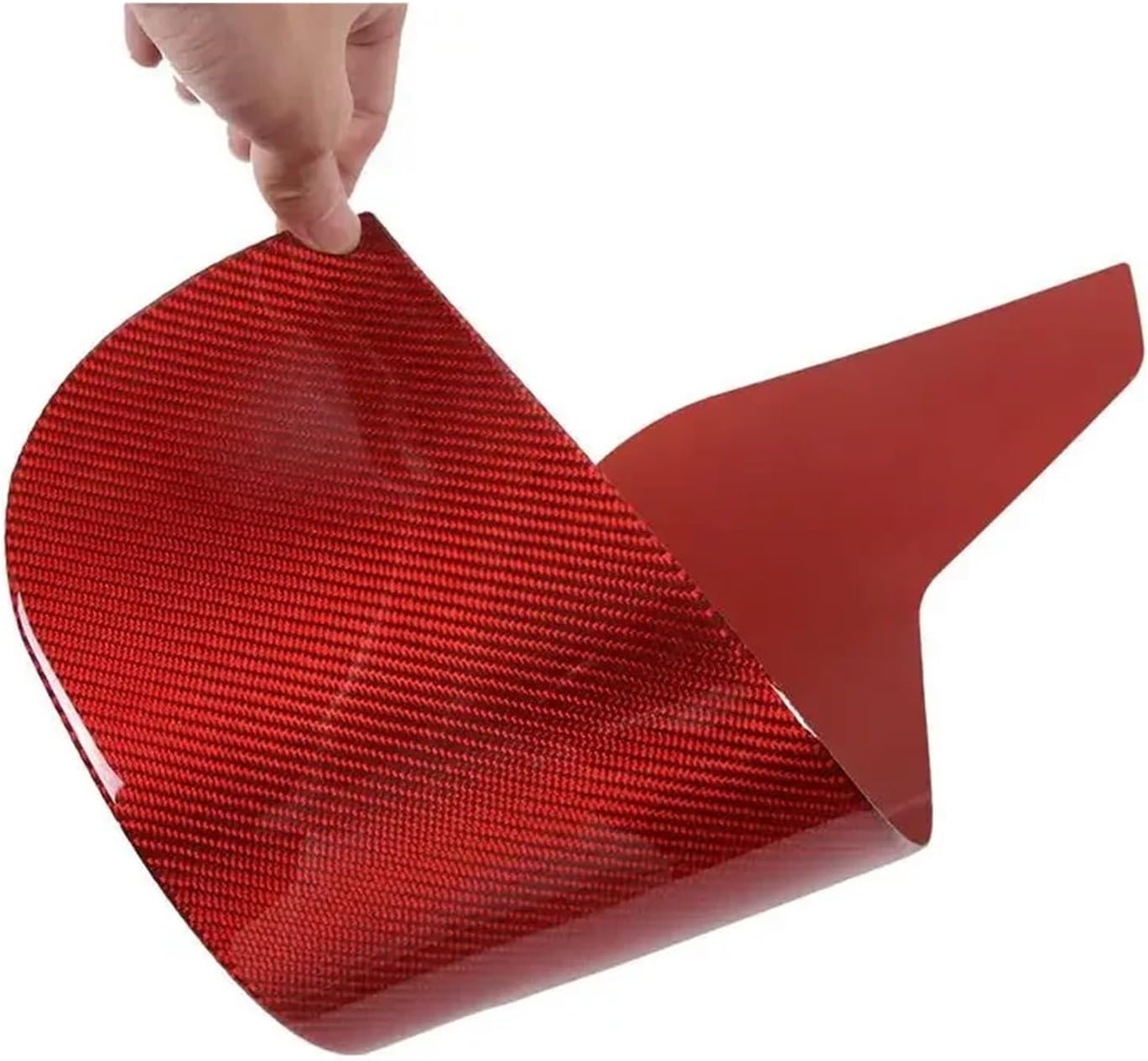 Compatible with Taycan 2019-2022 Soft Carbon Fiber Car Door Kick Panel Cover Sticker Car Interior Protection Accessories(Red)