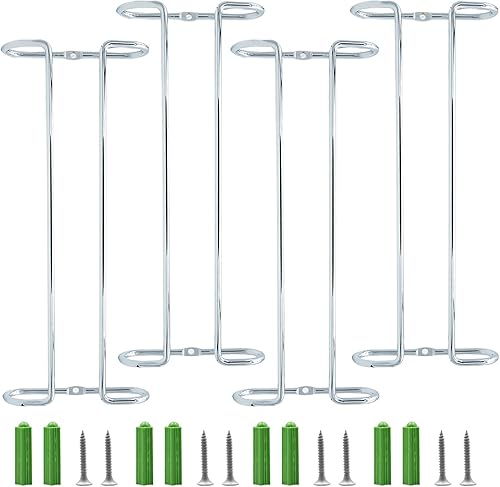 Miniatura 9 de eastbao Estante blanco para copas de vino, estante debajo del gabinete, soporte para vasos de almacenamiento con secado para copas de vino, soporte