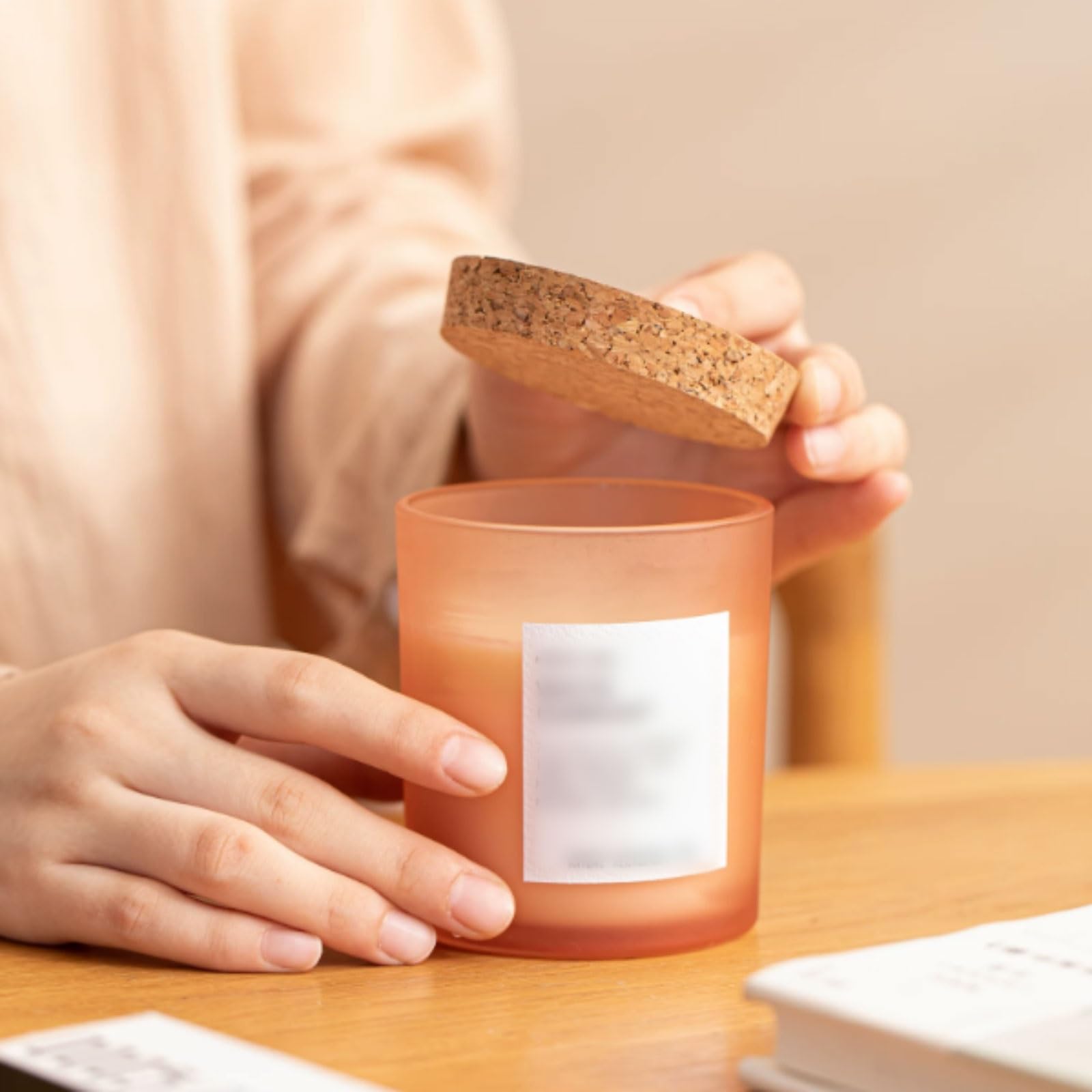 Exquisit Świece szklane z pokrywką z wosku sojowego i olejków eterycznych. Świeca zapachowa wielokrotnego użytku do domu, na urlop, do relaksu i spa miękka (White Currant)