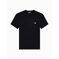Emporio Armani T-Shirt da Uomo Essential in Cotone con Scollo a V