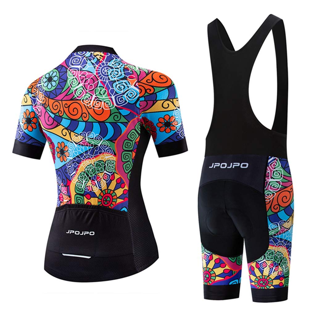 Summer Women MTB Bike Cycling Clothing Mountain Cycling Jersey Bicycle Bib Shorts Sets Purple Black S