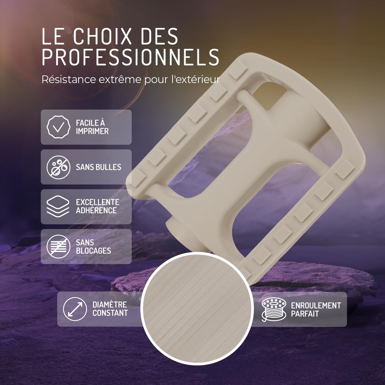 WINKLE Filament ASA 1.75mm Naturel 1kg, Filament Imprimante 3D | Précision Dimensionnelle +/- 0.03mm, Matériaux d'impression 3D en Filament pour Impression 3D, Résistant aux UV