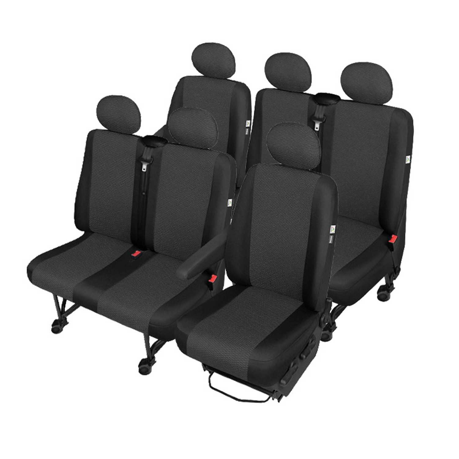 1+2 1+2 Schwarz Set Komplettset Sitzbezüge Wohnmobil Autositzbezüge Transporter Sitzbezug Schonbezug Schonbezüge Autoschonbezug Autositzbezug Sitzauflagen Sitzschutz Ares