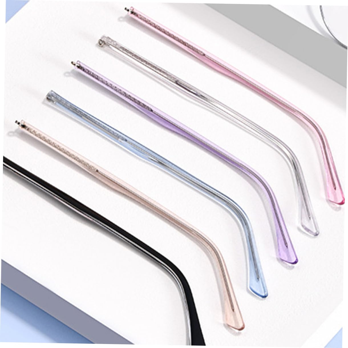 ABOOFAN 10ensembles Branches De Lunettes De Remplacement Antiallergiques De Jambes Métal Transparent pour Lunettes De Soleil Vue Kit De Réparation pour Accessoires