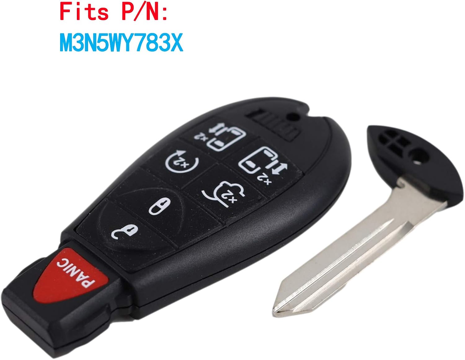 Keyless Remote Key Fob Replacement for 2008-2015 Chrysler Town and Country,2008-2014 Dodge Grand Caravan, M3N5WY783X 433MHZ,Pack of 2