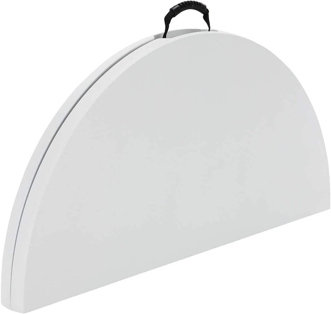 Lifetime 80809 Round Fold in Half Table, Almond : Home & Kitchen