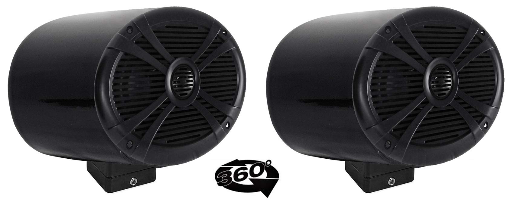 Rockville (2) 6x9 1000w 360 Swivel Black Aluminum Surface Mount Boat Speakers