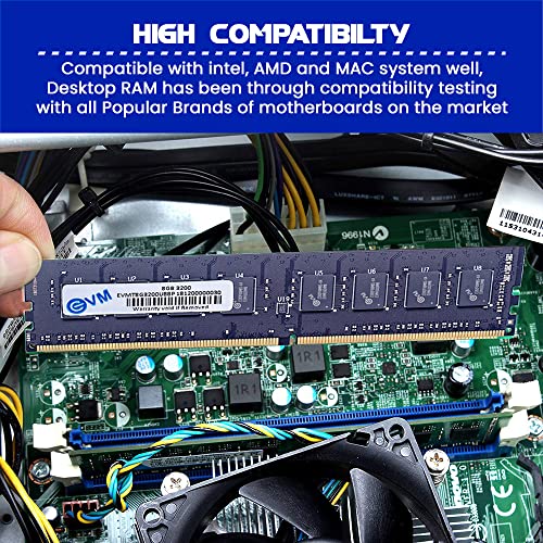 EVM 8GB DDR4 Desktop RAM 3200MHz - Unleash Your System's Full Potential - Perfect for Gamers, Office Work, and More - 10 Year Warranty... - Image 5