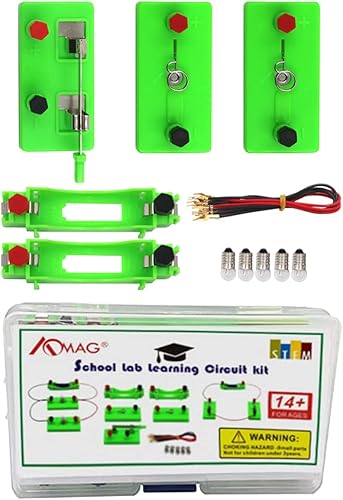 AOMAG Kit de circuito de aprendizaje de laboratorio de ciencias de física, juego de experimentos de electricidad, circuitos de construcción para