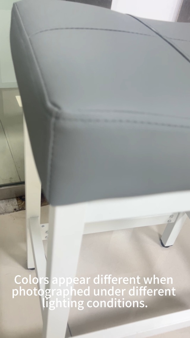 Butacos de bar negros BOSHIRO, juego de 2 sillas altas con superficie curva, asientos acolchados gruesos y reposapiés, sillas para desayuno en sala, cocina o bar miniatura 7