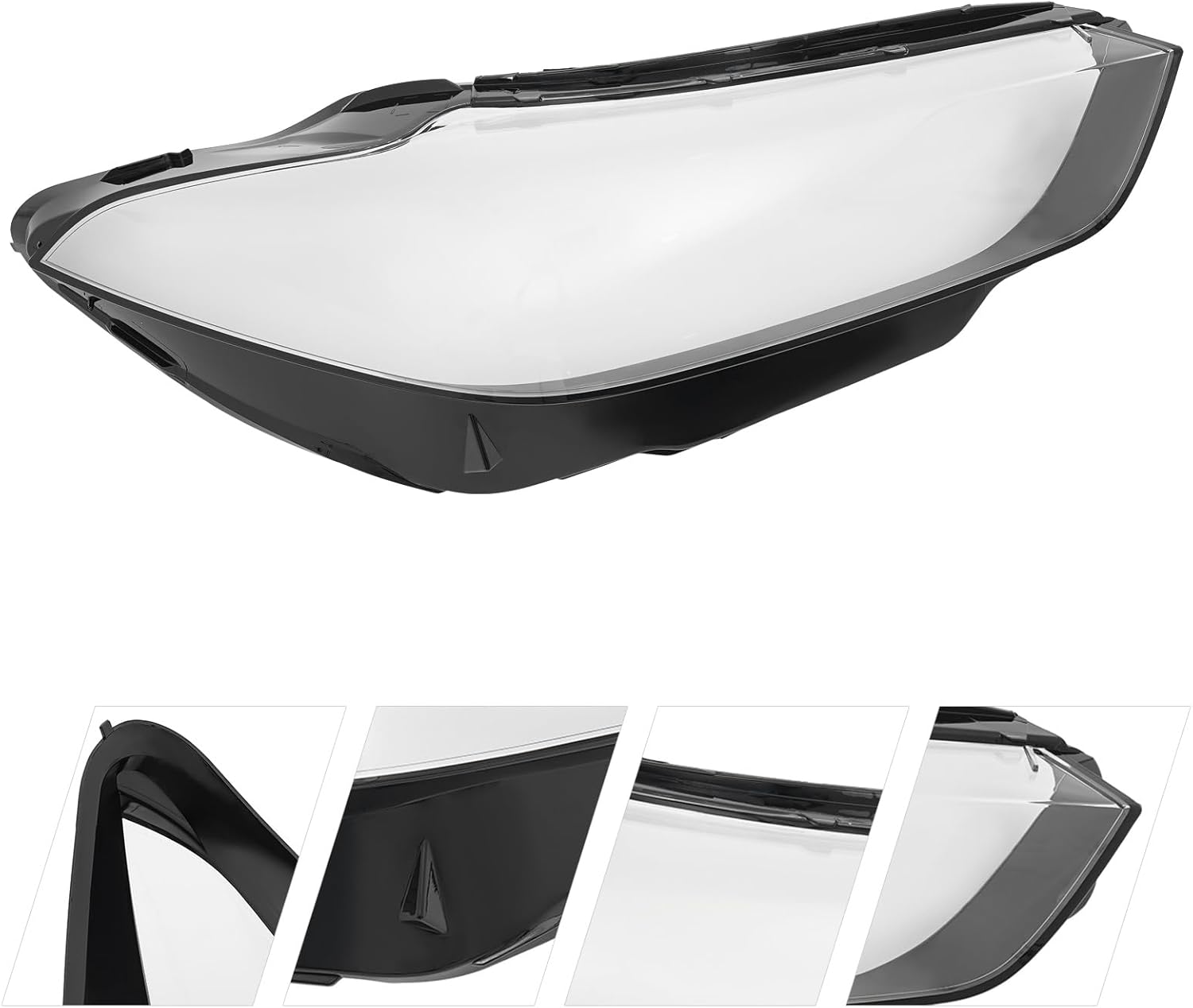 Headlight Lens Cover Compatible with BMW 8 Series G14/G15/G16 2019-2023 Front Right Headlight Cover Headlamp Cover Shell Headlight Headlamp Lens Cover Clear Black Passenger Side (Right)