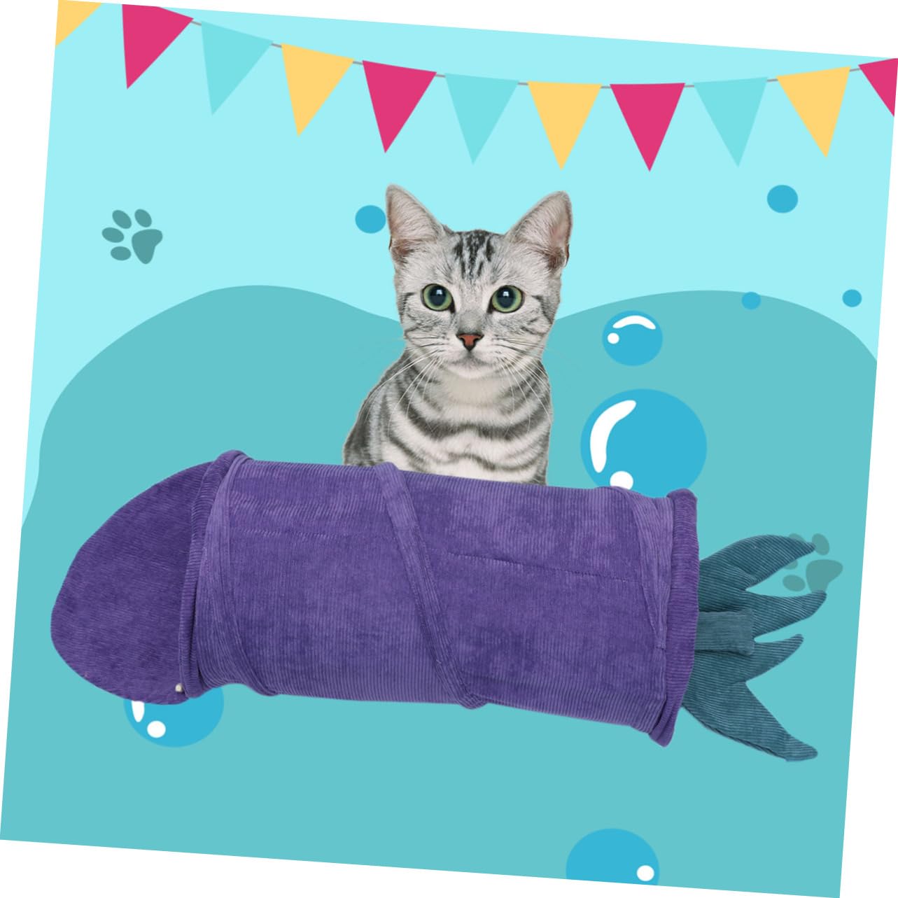 SUPVOX Túnel Plegable para Gatos Tienda De Campaña De Felpa Diseño De Verduras Juguetes para Mascotas para Gatos Inquietos