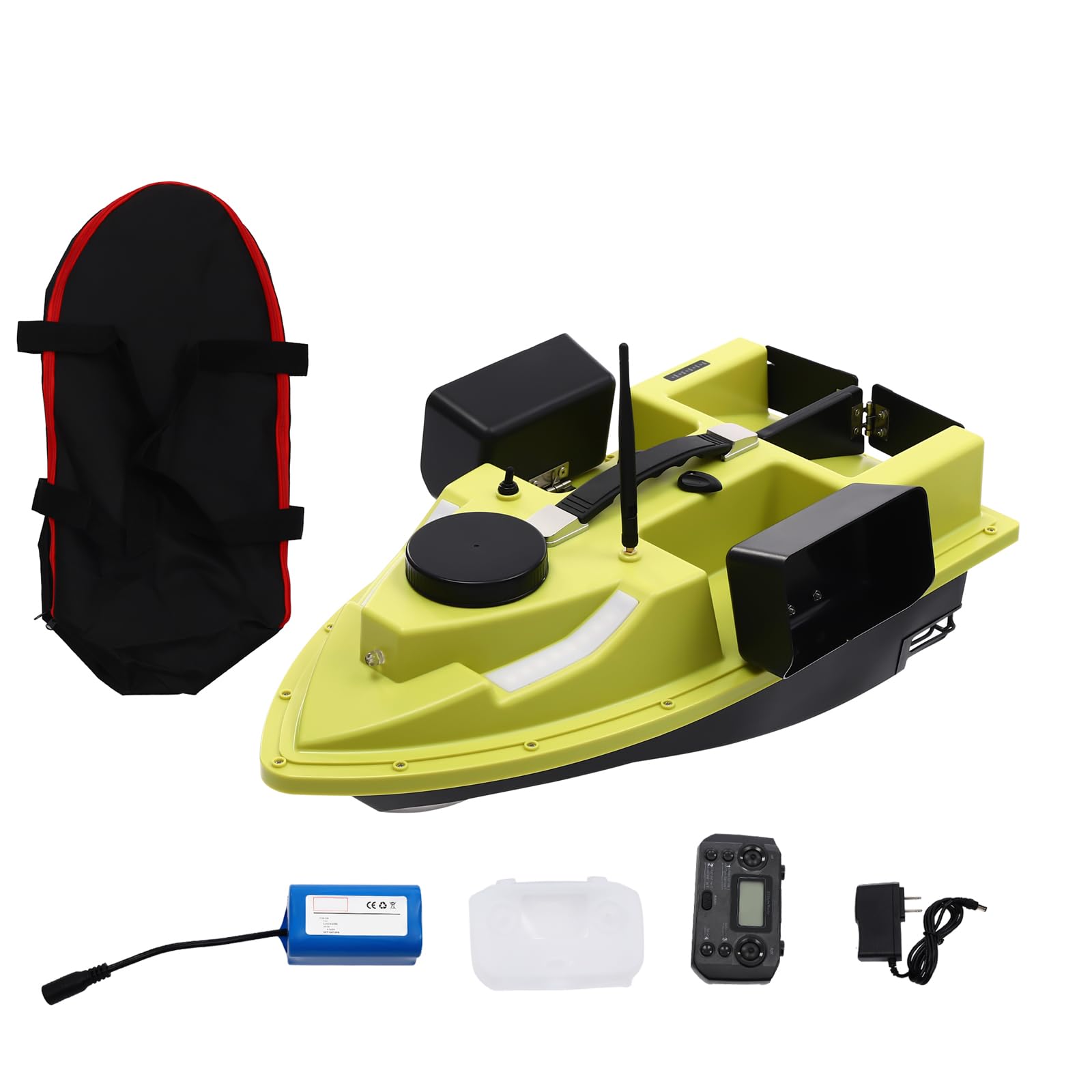 Barco de pesca con mando a distancia de 500 m y cargador, GPS Postion Auto Cruise, 99 puntos de cebo, carga de 2 kg