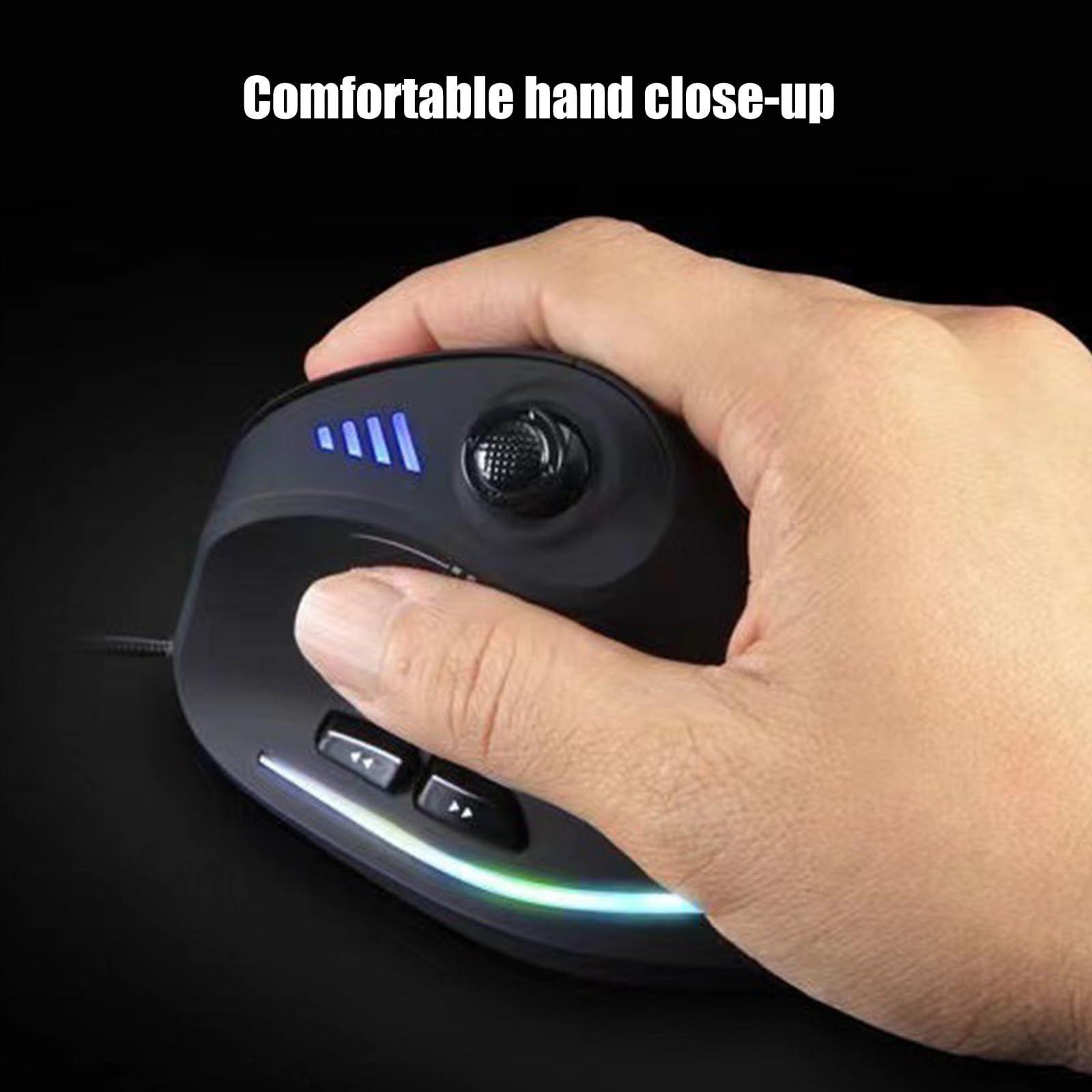 RAFGALDEX Da gioco verticale ergonomico verticale con controllo joystick regolabile 10000 DPI per giocatori / / laptop/desktop Accessori da gioco per