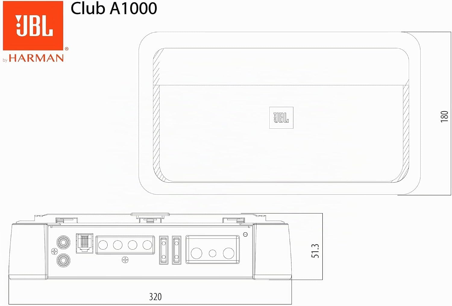 JBL Club A1000 | monoblock stopień wyjściowy 1-kanałowy