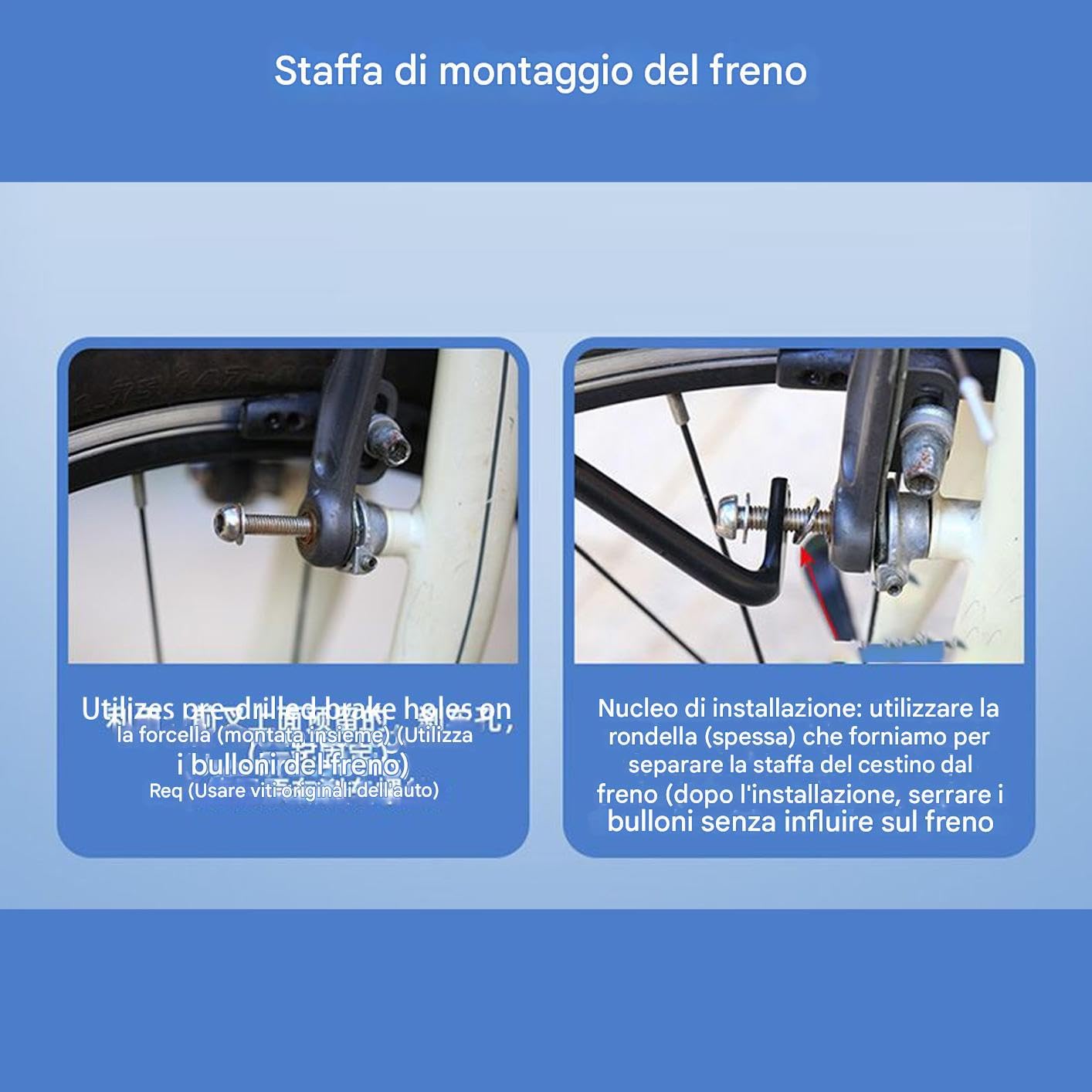 Cestino bici 20 Pollici Bici Scatola Portapacchi Anteriore Senza | Cesto Bici Senza Foratura Scooter Cruiser Spiaggia Trasportino Piccoli Animali