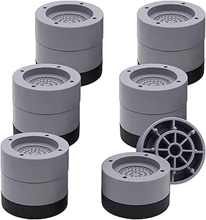 6 Sets Furniture Risers 1", 2 inch Grey Bed Risers, Heavy Duty Bed Lifts Risers for Table, Sofa, Couch, Desk, Adjustable Bed Frame Risers Supports Up to 1,300 Lbs