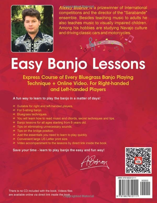 Easy Banjo Lessons: Express Course of Every Bluegrass Banjo Playing Technique + Online Video. For Right-handed and Left-handed Players image 3