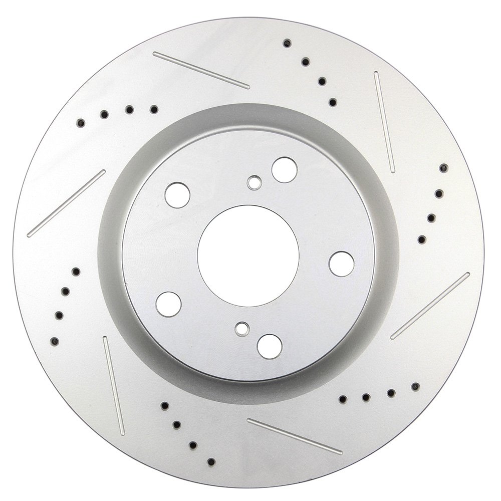 AutopartsPConline Rear Drilled & Slotted Brake Rotors And Ceramic Pads Kit For Toyota Camry Avalon Lexus ES300H
