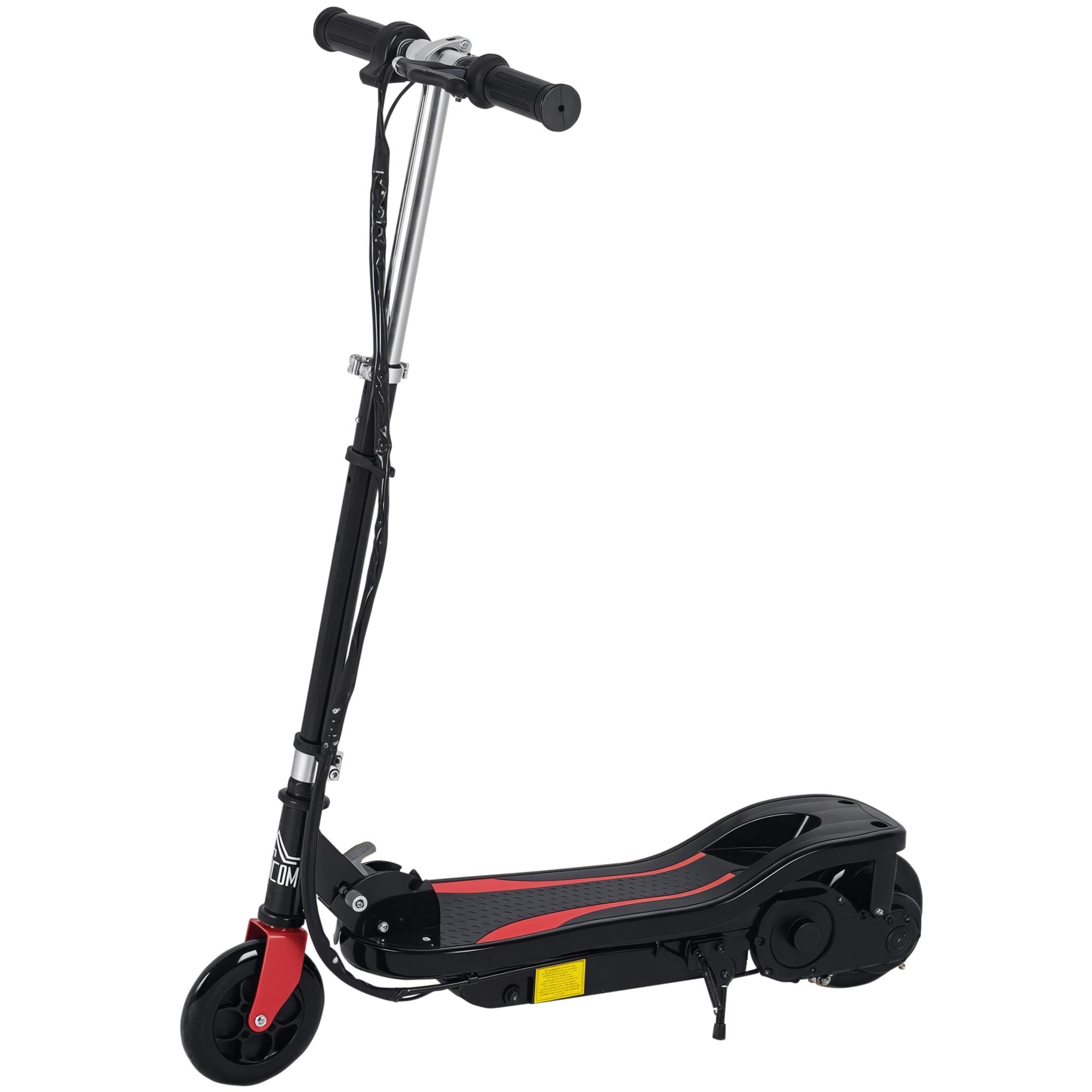 HOMCOM Patinete Eléctrico Altura Ajustable Scooter Eléctrico Plegable con Interruptor de Arranque Freno de Manillar Izquierdo Soporta hasta 50 kg 75x36x82-93 cm