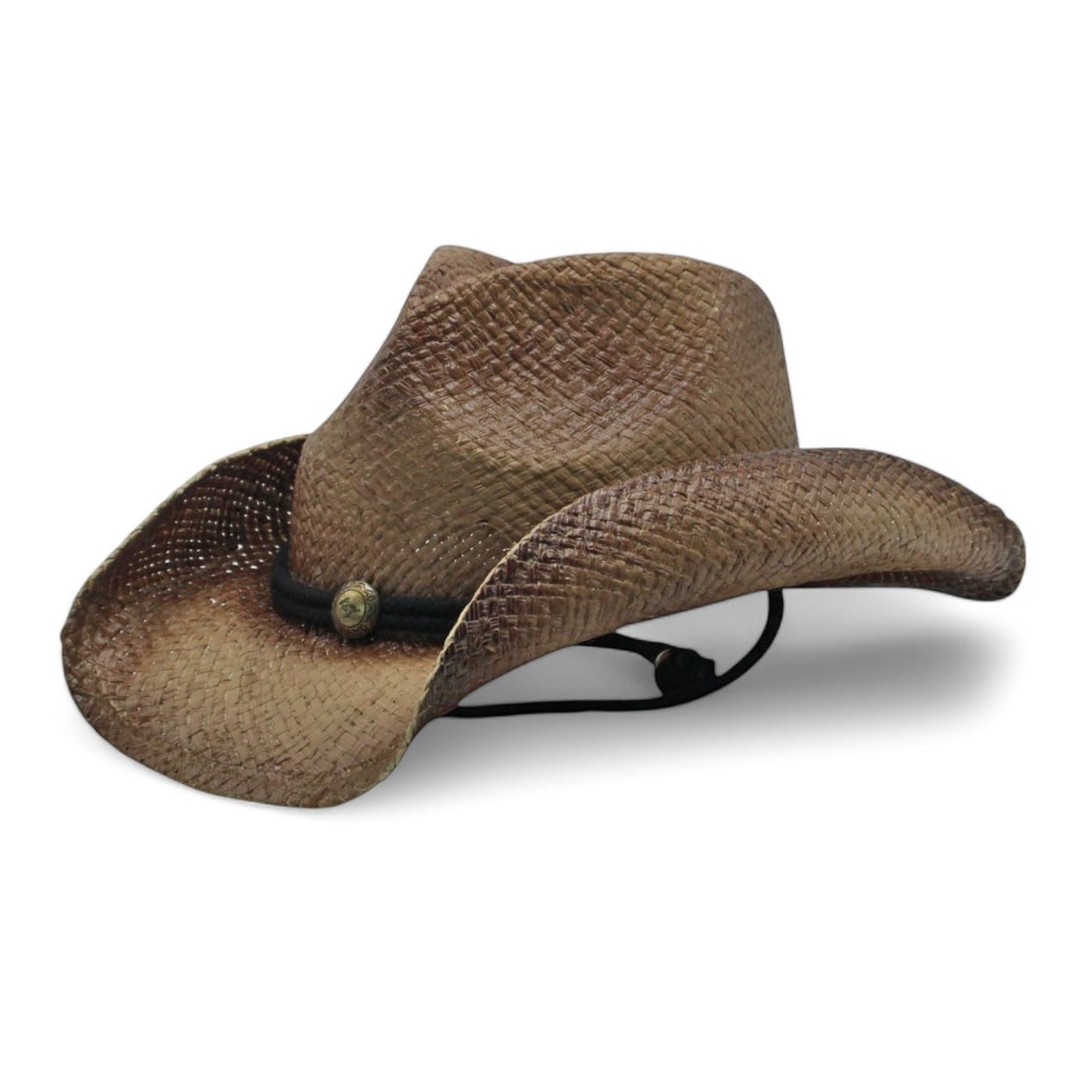 Peter Grimm Straw Round Up Cowboy Hat – Stylish and Versatile Straw Hat for Men and Women - One Size