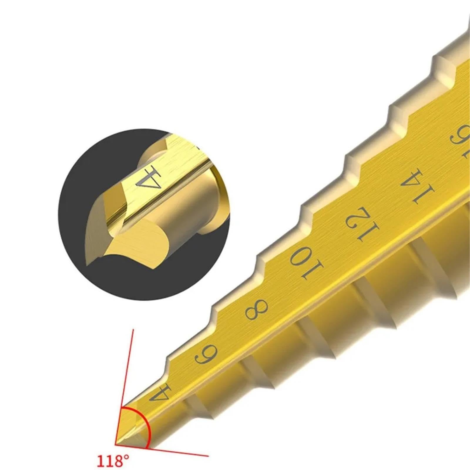 Brocas Escalonadas De Titanio Hss, 3 Uds., Brocas For Escenario