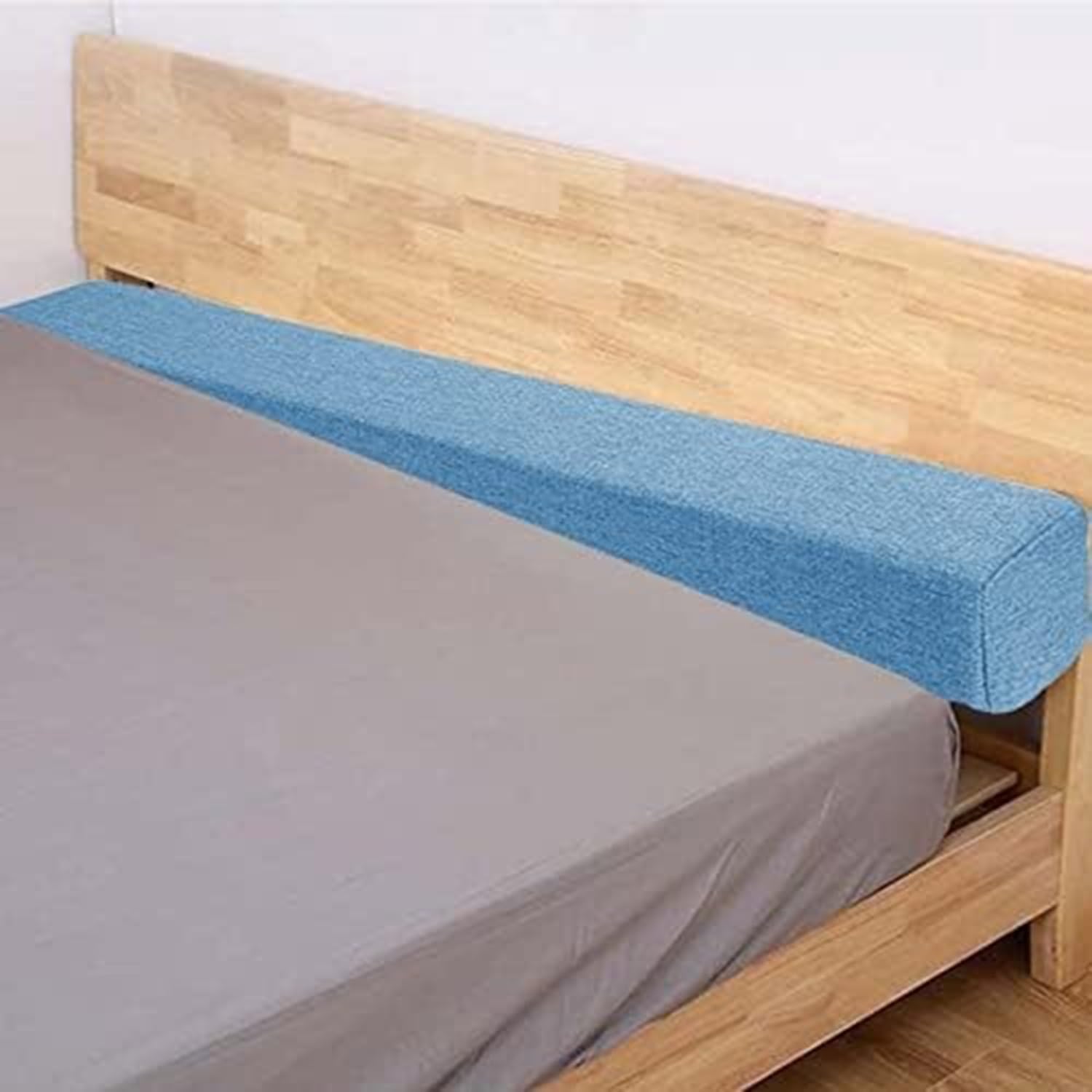 moismk Extender for Twin/Twin XL/Queen/King Bed, Bed Gap/Space/Crack Filler Between Headboard and Mattress or Wall, High-Density Foam with Removable Cover(Blue,135x25x25cm)
