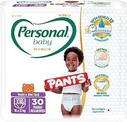 Personal Fralda Descartável Infantil Pants Baby Premium XXG, 30 Unidades
