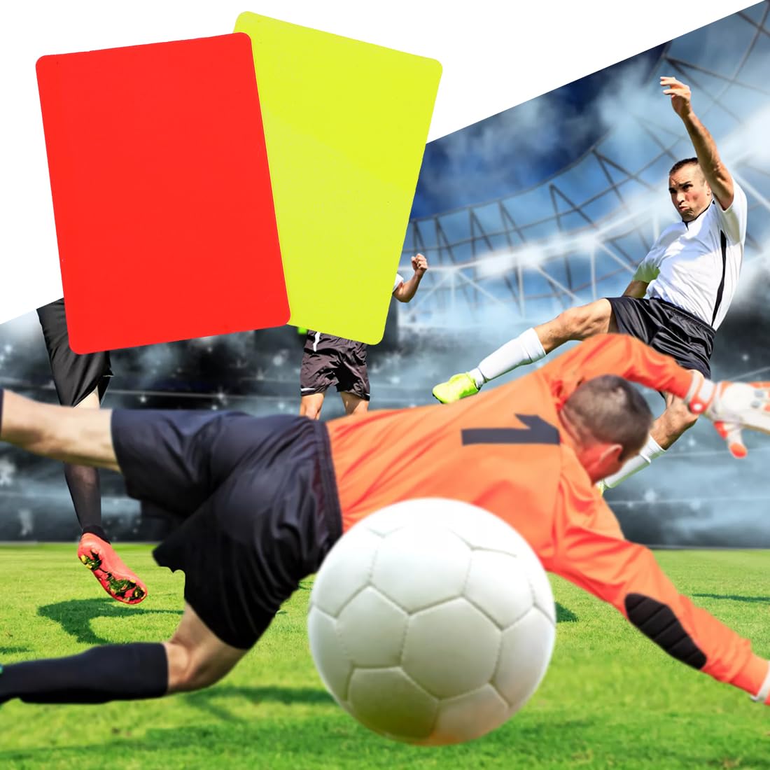 Zoryvul 10 Piezas Tarjetas De Árbitro Para Fútbol, Tarjetas De Árbitro, Tarjetas Amarillas Rojas, Pvc Tarjeta Roja Y Tarjeta Amarilla, Juego De Tarjetas Rojas Y Amarillas Profesionales