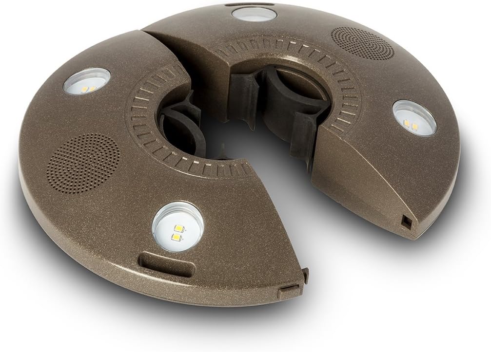 ION Audio Patio Mate | Umbrella Light and Bluetooth Stereo Speaker with Built-In Rechargeable Battery