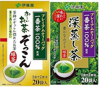 【セット買い】プレミアムティーバッグ 深蒸し茶 煎茶 20袋+おーいお茶 ぞっこん 20袋