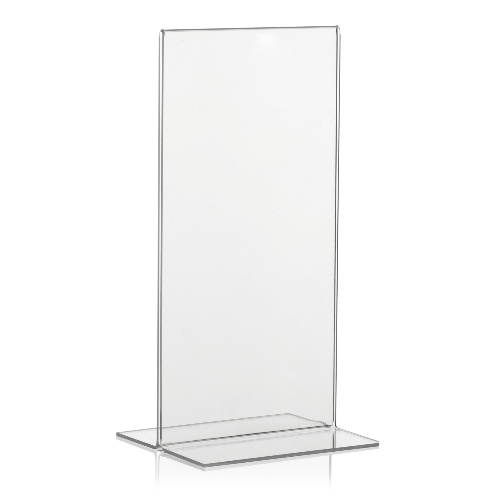 VITAdisplays Advertising Stands, T-Stands, DIN Long, DL Transparent, Made of Original Plexiglas, Pack of 5
