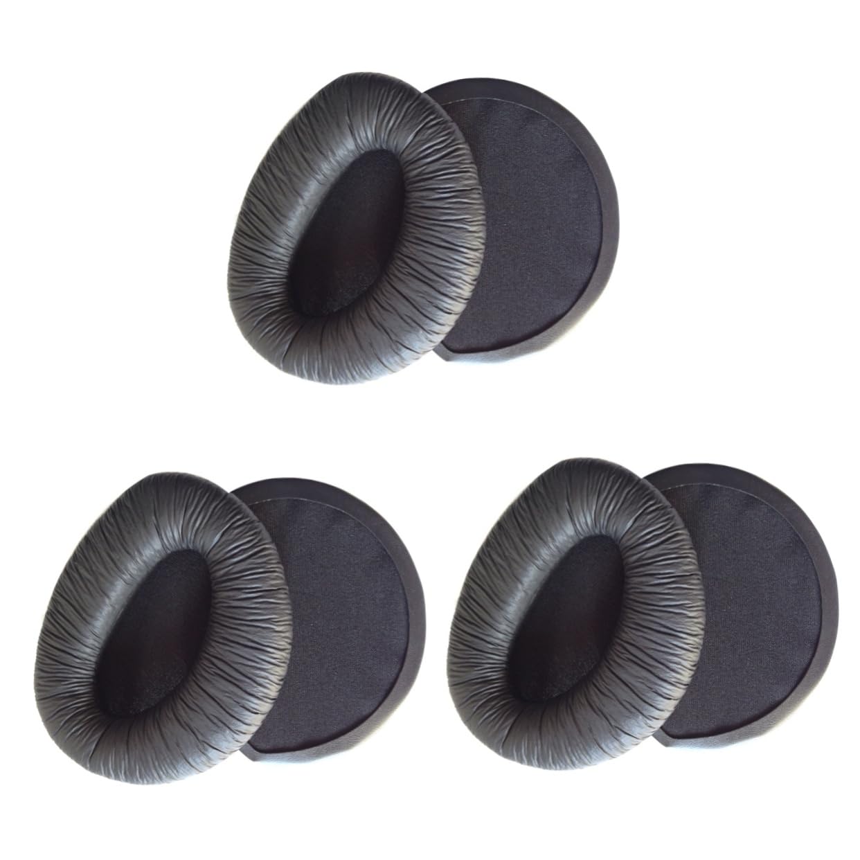 jojofuny 3piezas Almohadillas De para Auriculares Ear Pads De PU y Color Negro De El Rendimiento y Durabilidad