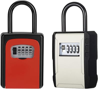 ZHEGE Key Lock Box for Outside, Key Box Wall Mount & Hang, Large Lock Box for House Key Storage, Lockbox for Keys Outdoor Suitable for Home, Flats, Realtor, Key Safe Lock Box Outdoor