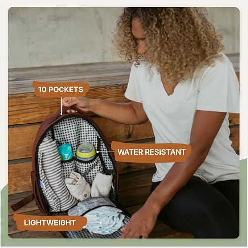 Miniatura 3 de Parker Baby Drift Mochila de neopreno Lite  Pequeña mochila de neopreno para pañales con bolsillos aislados y correas para cochecito