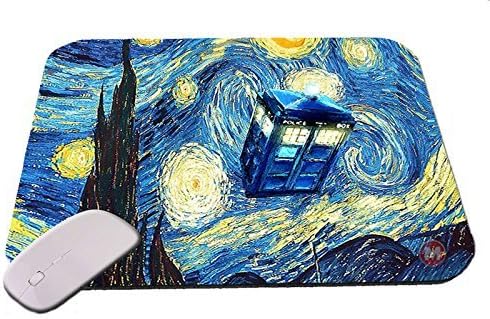 Van Gogh Starry Night Tardis Mouse Pad (mousepad)