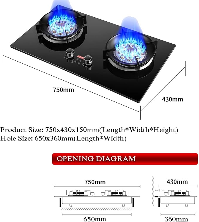 Estufa de Gas 2 Puestos 75 cm Multigas miniatura 3