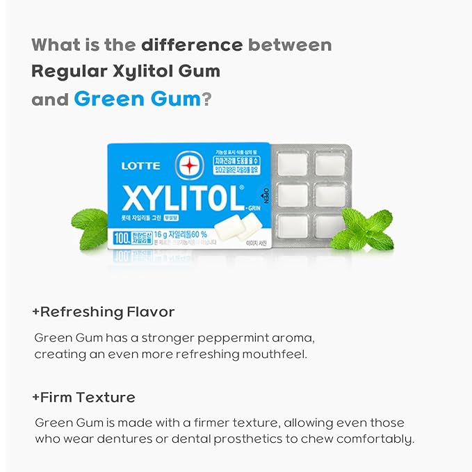 Chicle sin azúcar Green con Xilitol - 12 Packs (11 piezas) miniatura 6