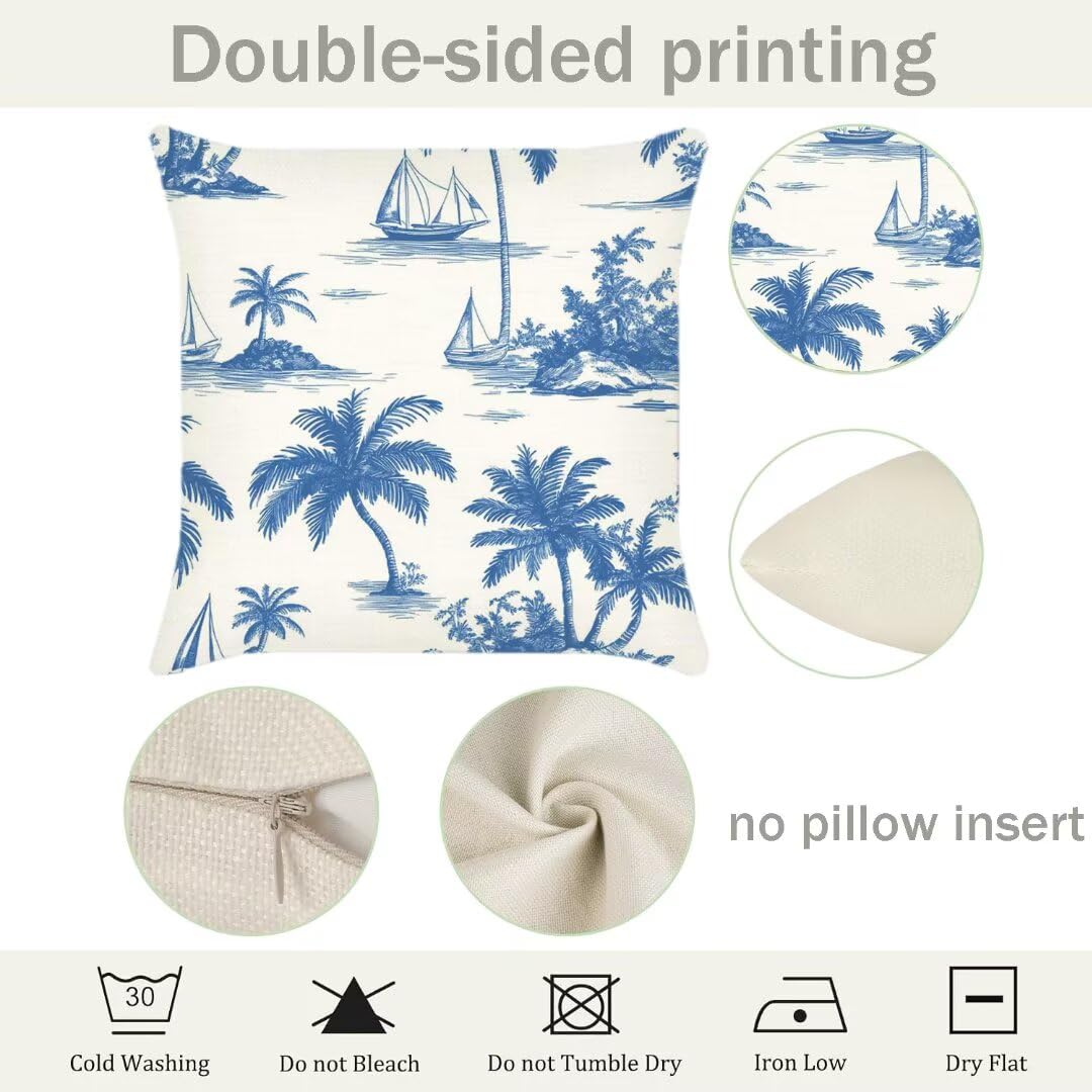 Fundas Cojines 40x40 cm Exterior Cojines Verde Fundas de Almohada Juego de 4, Cuadrados Funda Cojin Azul Almohadas con Cremallera, Sofa Cama Decorativos para Hogar, Jardín, Salón y Dormitorio Ym359