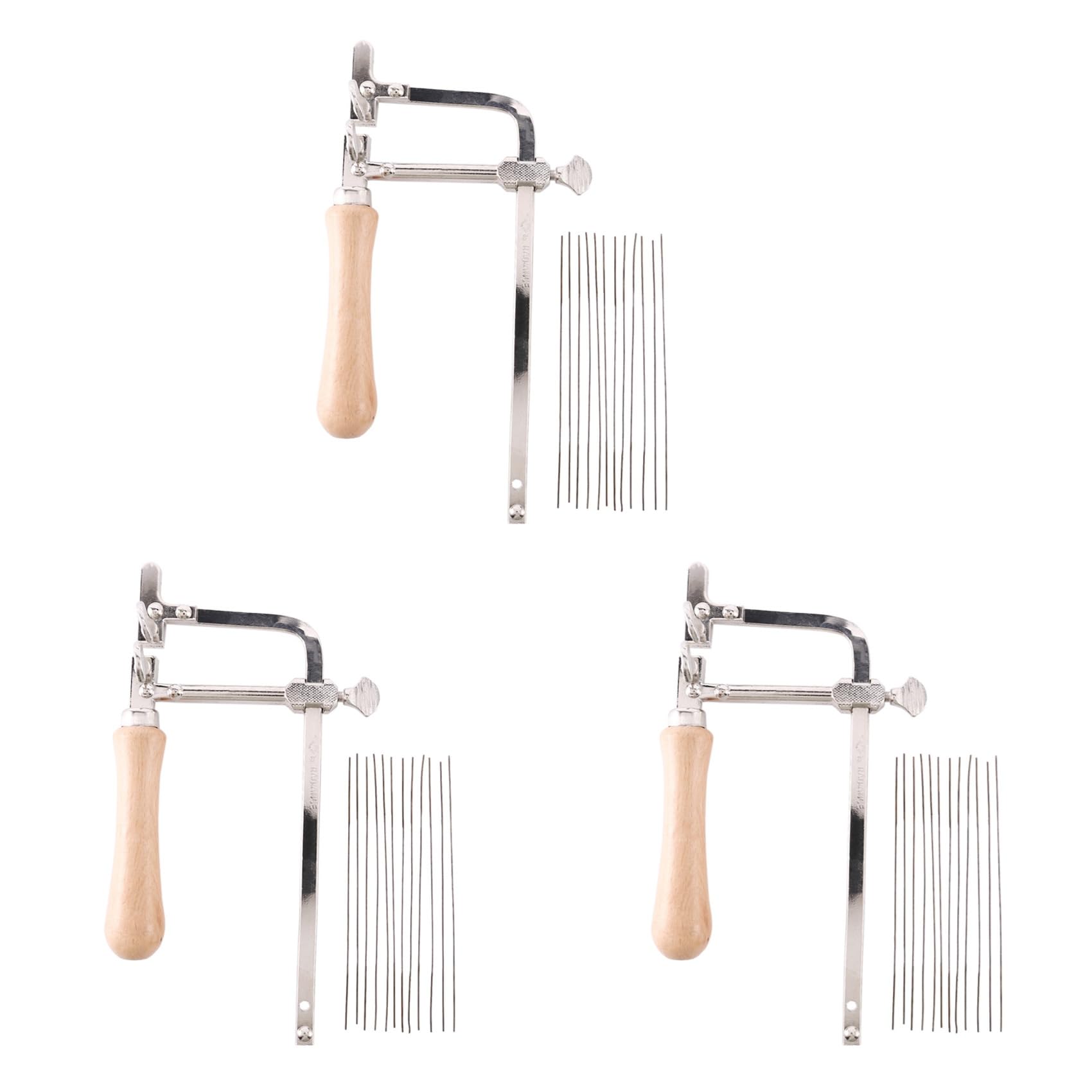 Jnchdghwa Photo Color 3X Professional Adjustable Saw Bow Wooden Handle Of Jewelry Saw Frame Hand Tools Jeweler's Saw Frame