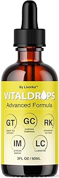 Vital Drops - تركيبة Vital Drops Advanced الرسمية، مكمل VitalDrops Daily Premium السائل يدعم الفيتامينات المتعددة الطبيعية للصحة والعافية بشكل عام، زجاجة واحدة لمدة شهر واحد