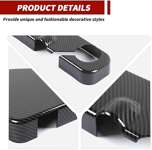 Miniatura 5 de Cubierta del tanque de refrigerante de fibra de carbono compatible con Dodge Charger 2011-2023, para Dodge Challenger 2011-2023, para Chrysler 300c