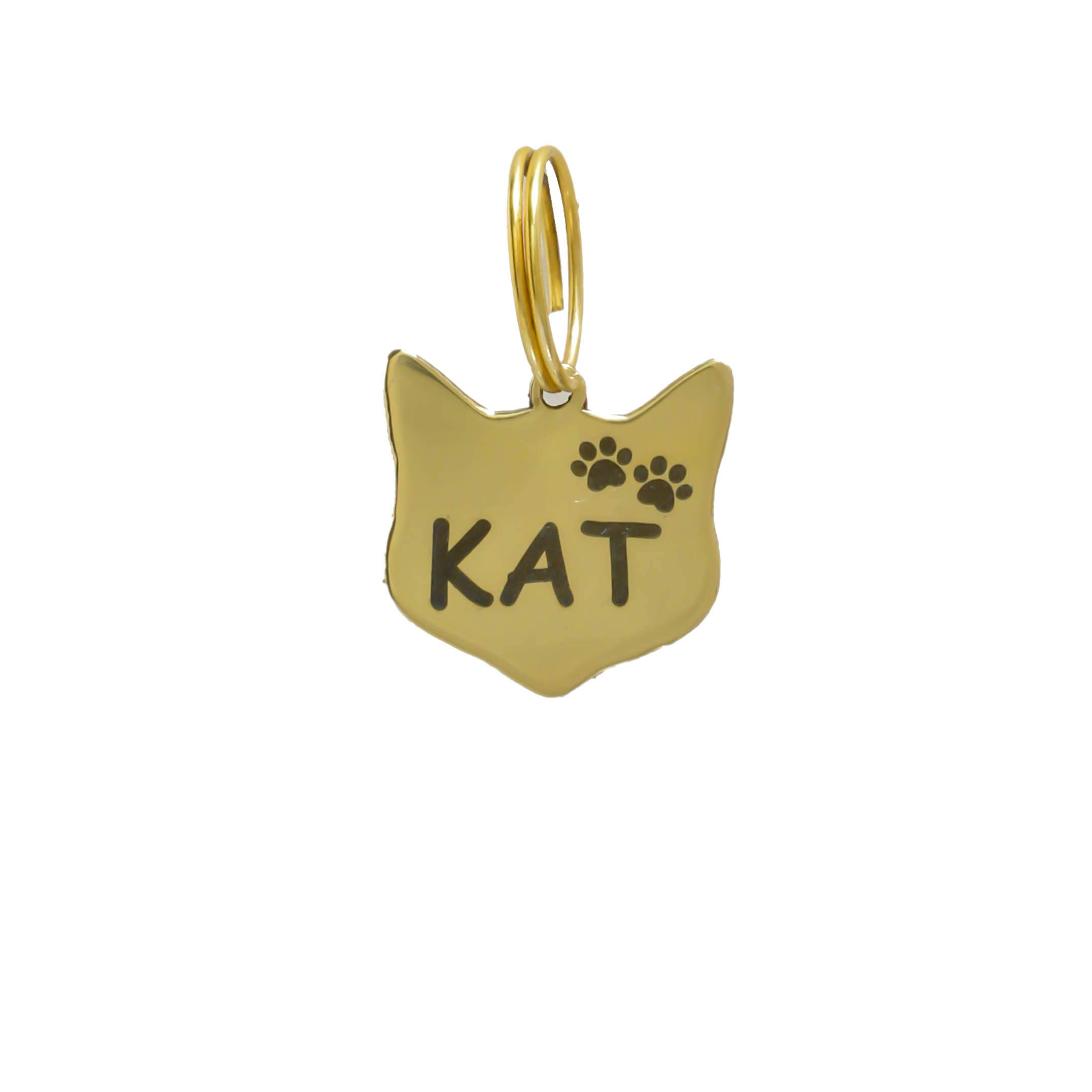 PETSAVIOUR Brass Personalized Metal Tag for Pet Dog and Cat (Gold Cat) (B08JCRV4PB) Amazon Price History, Amazon Price Tracker