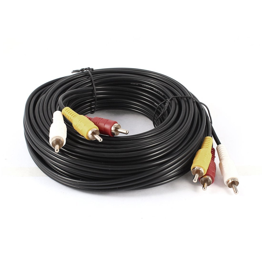 LipiWorld® 3RCA to 3RCA Male Stereo Audio Video Cable for DVD,HDTV,Hi fi Theater Speaker,A/V Reciever, Amplifier, Projector, and More- 3RCA Male to 3RCA Male 10Yard