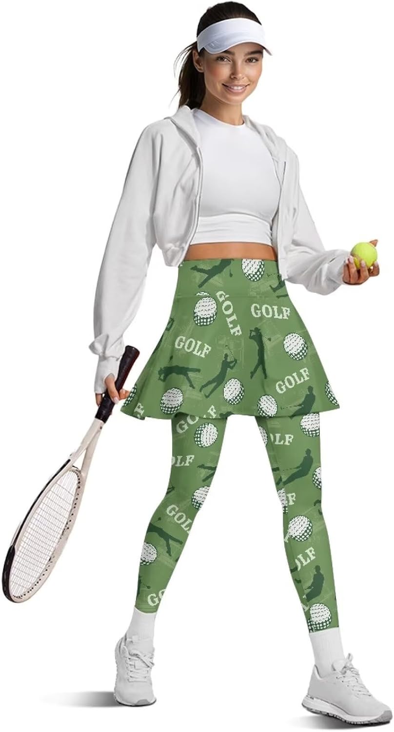 Athletic Skirt with Leggings 2025 Pickleball Clothes Gym Active with Back Pockets Spring Skirts